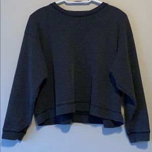 Long sleeve waffle crop top size XL